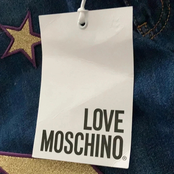 Moschino Glitter Patches Jeans Sz 26 NWT - Picture 7 of 7